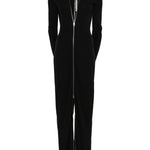 Abito maxi con scollo a v in nero Alexander wang - donna 