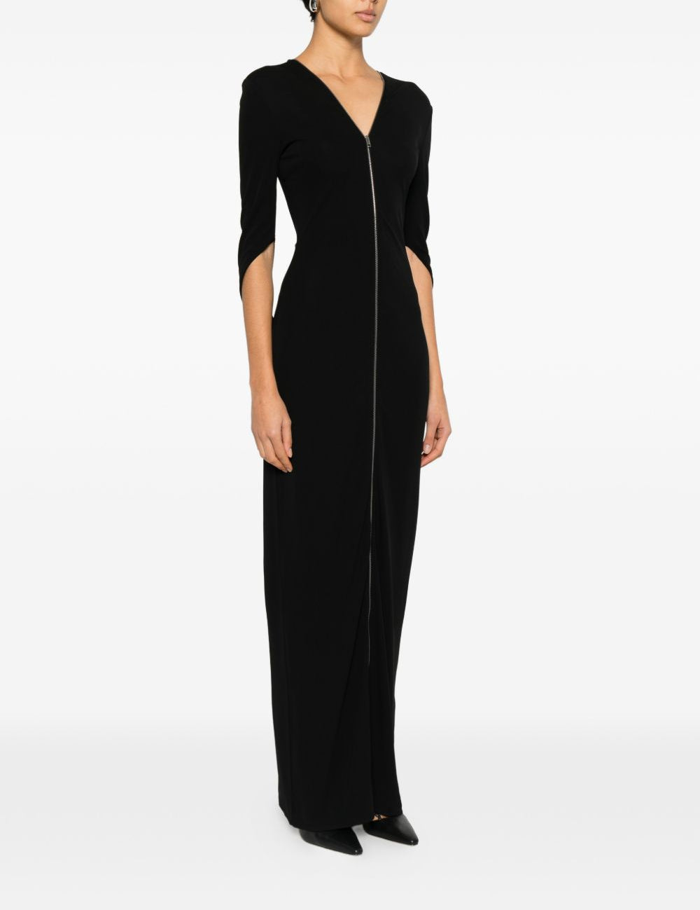 Abito maxi con scollo a v in nero Alexander wang - donna 