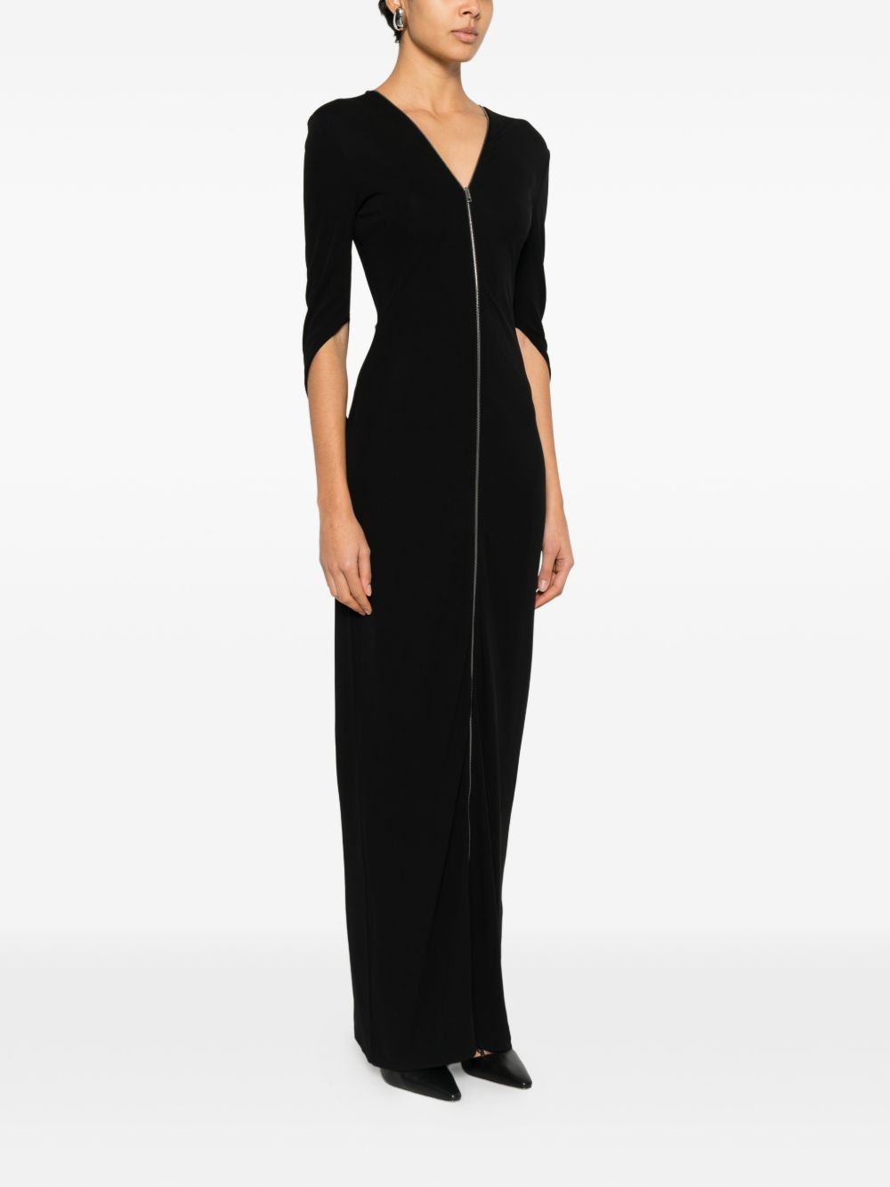 Abito maxi con scollo a v in nero Alexander wang - donna 