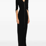 Abito maxi con scollo a v in nero Alexander wang - donna 