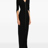 Abito maxi con scollo a v in nero Alexander wang - donna 