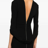 Abito maxi con scollo a v in nero Alexander wang - donna 