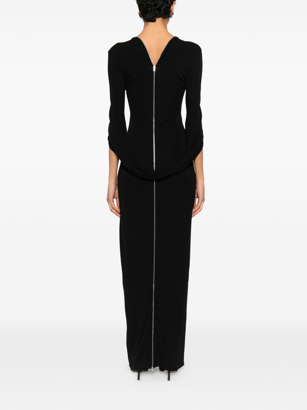 Abito maxi con scollo a v in nero Alexander wang - donna 