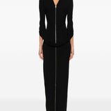 Abito maxi con scollo a v in nero Alexander wang - donna 