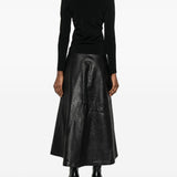 Maglione con scollo a v e targa con logo in nero Alexander wang - donna 