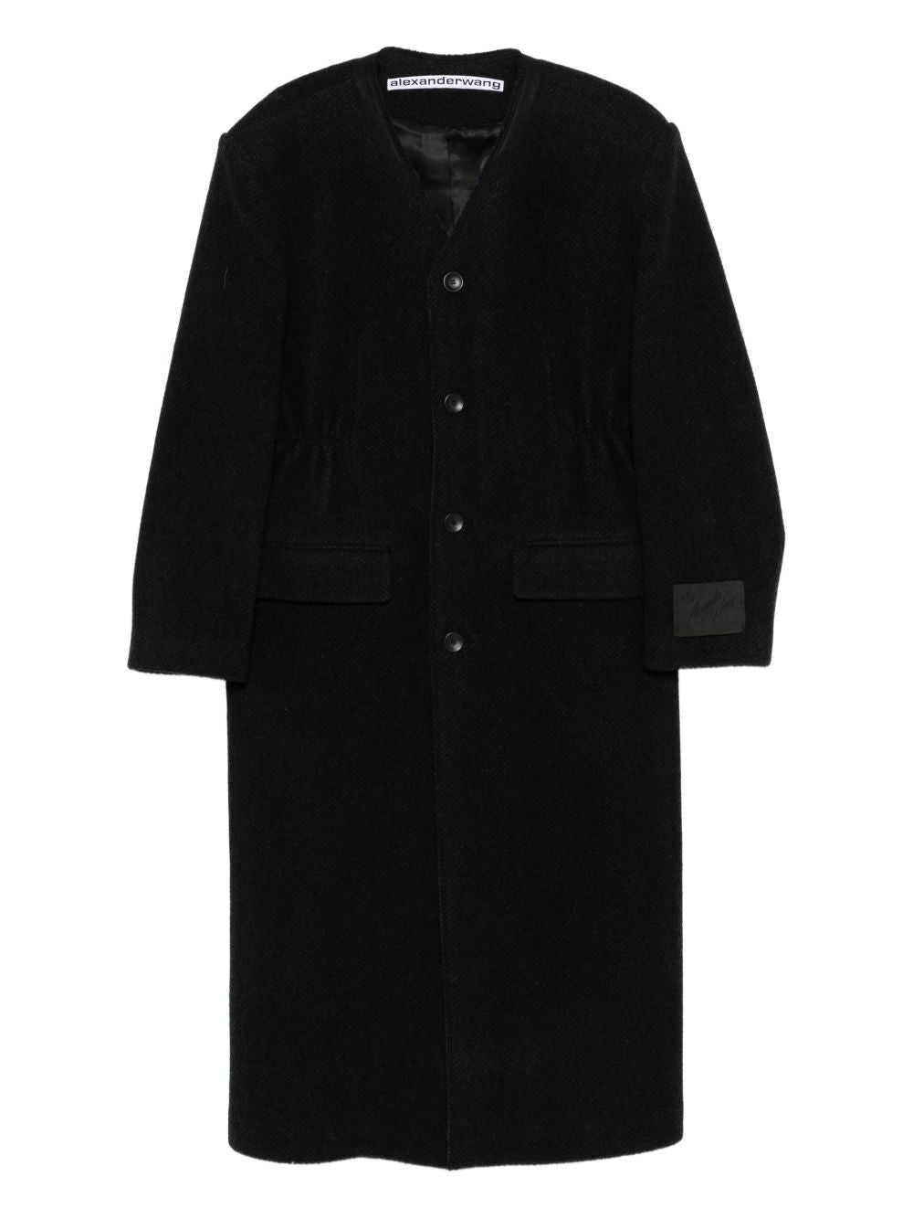 Cappotto senza colletto in nero Alexander wang - donna 