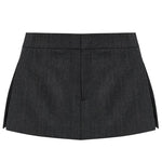 Gonna-pantaloncini in lana in grigio Alexander wang - donna 