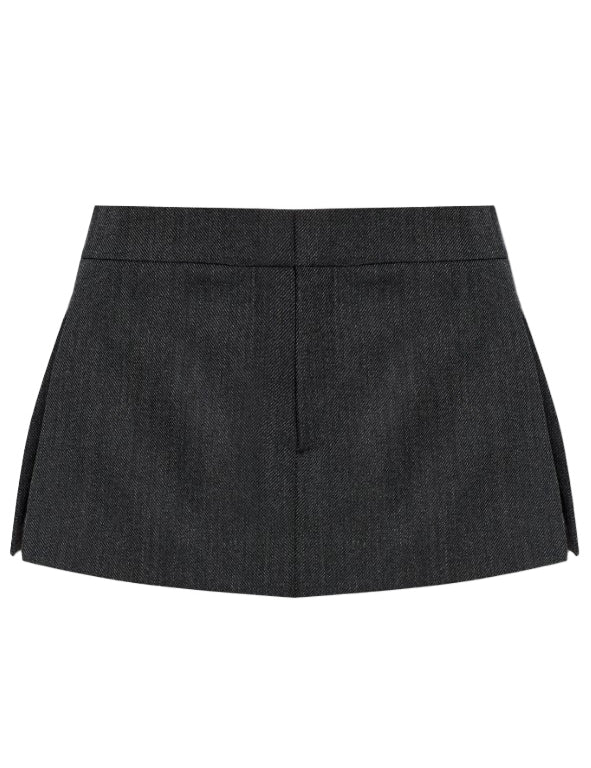 Gonna-pantaloncini in lana in grigio Alexander wang - donna 