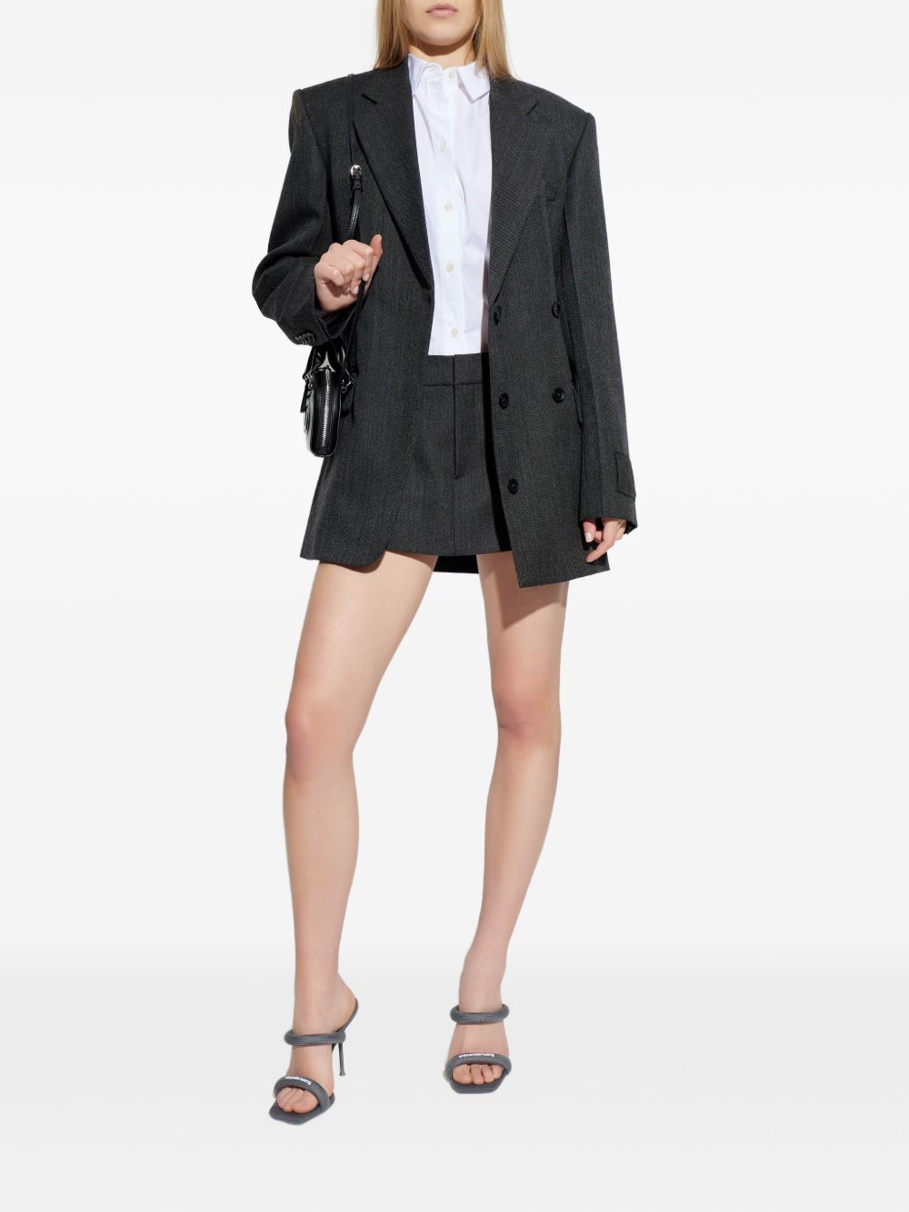 Gonna-pantaloncini in lana in grigio Alexander wang - donna 