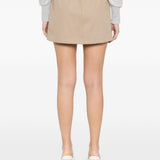Minigonna con coulisse in vita in beige Alexander wang - donna 