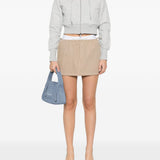 Minigonna con coulisse in vita in beige Alexander wang - donna 