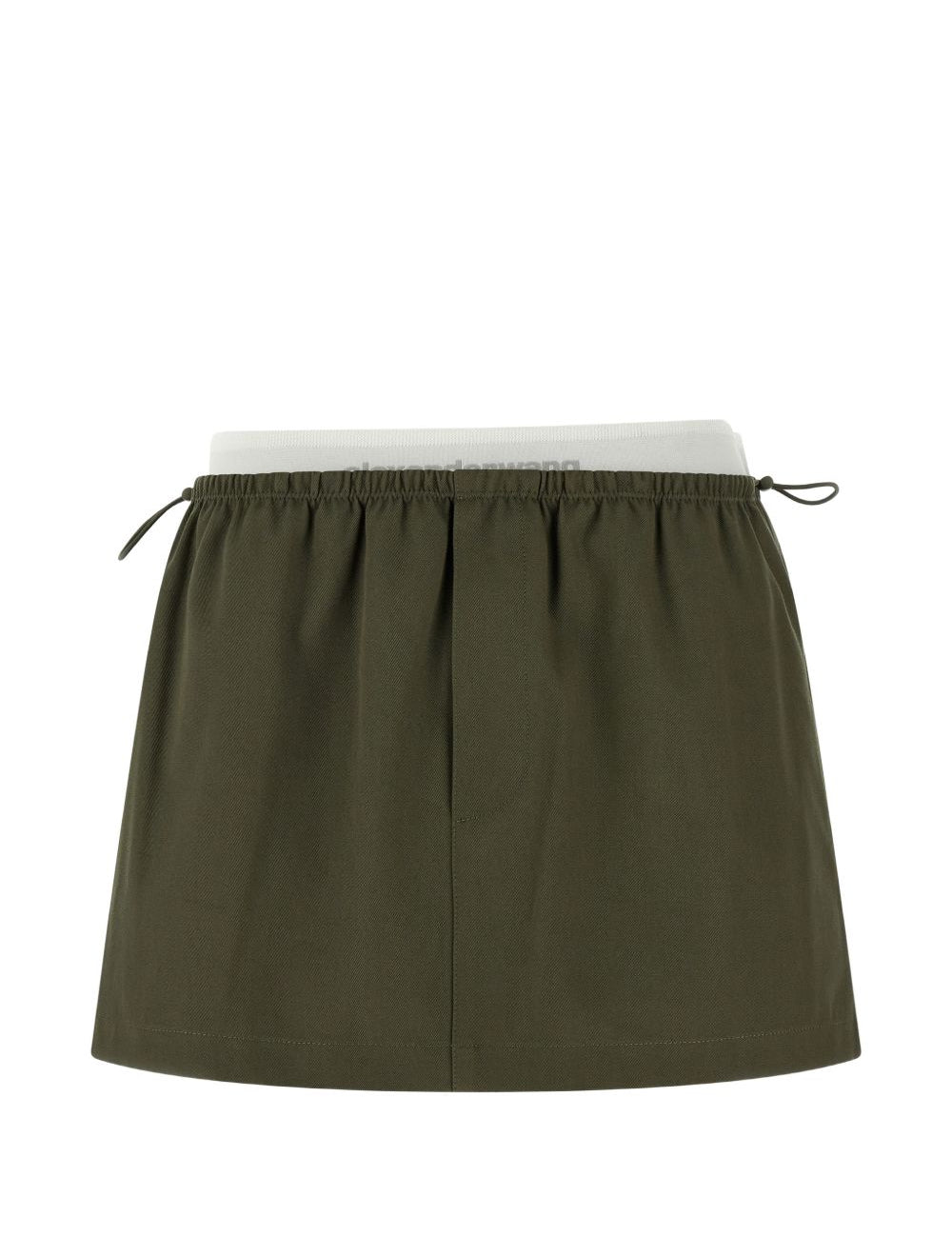 Minigonna con coulisse in vita in verde Alexander wang - donna 