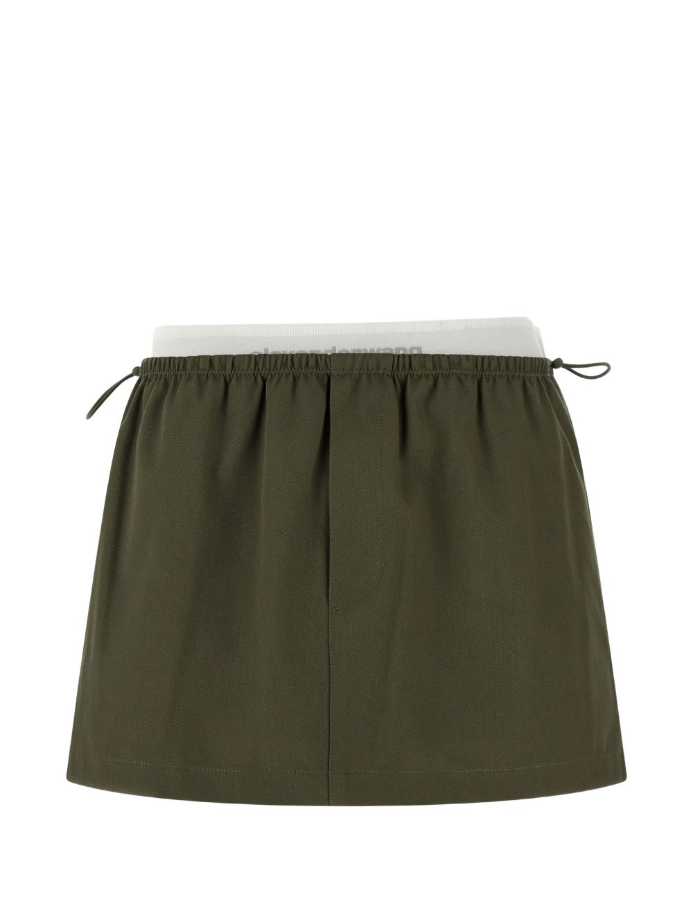 Minigonna con coulisse in vita in verde Alexander wang - donna 