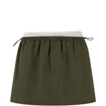 Minigonna con coulisse in vita in verde Alexander wang - donna 
