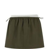 Minigonna con coulisse in vita in verde Alexander wang - donna 