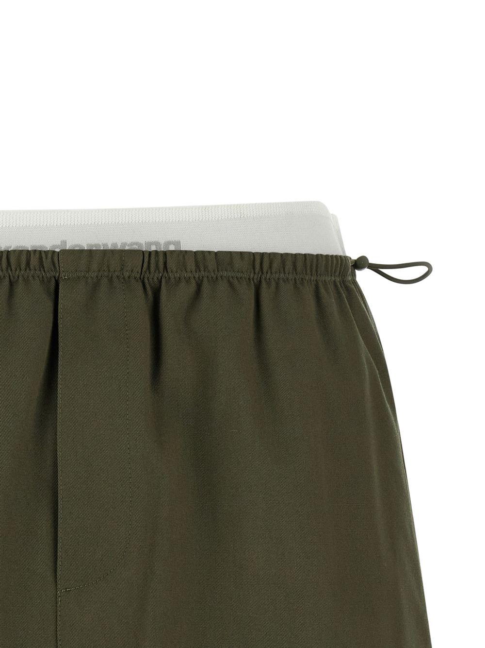 Minigonna con coulisse in vita in verde Alexander wang - donna 