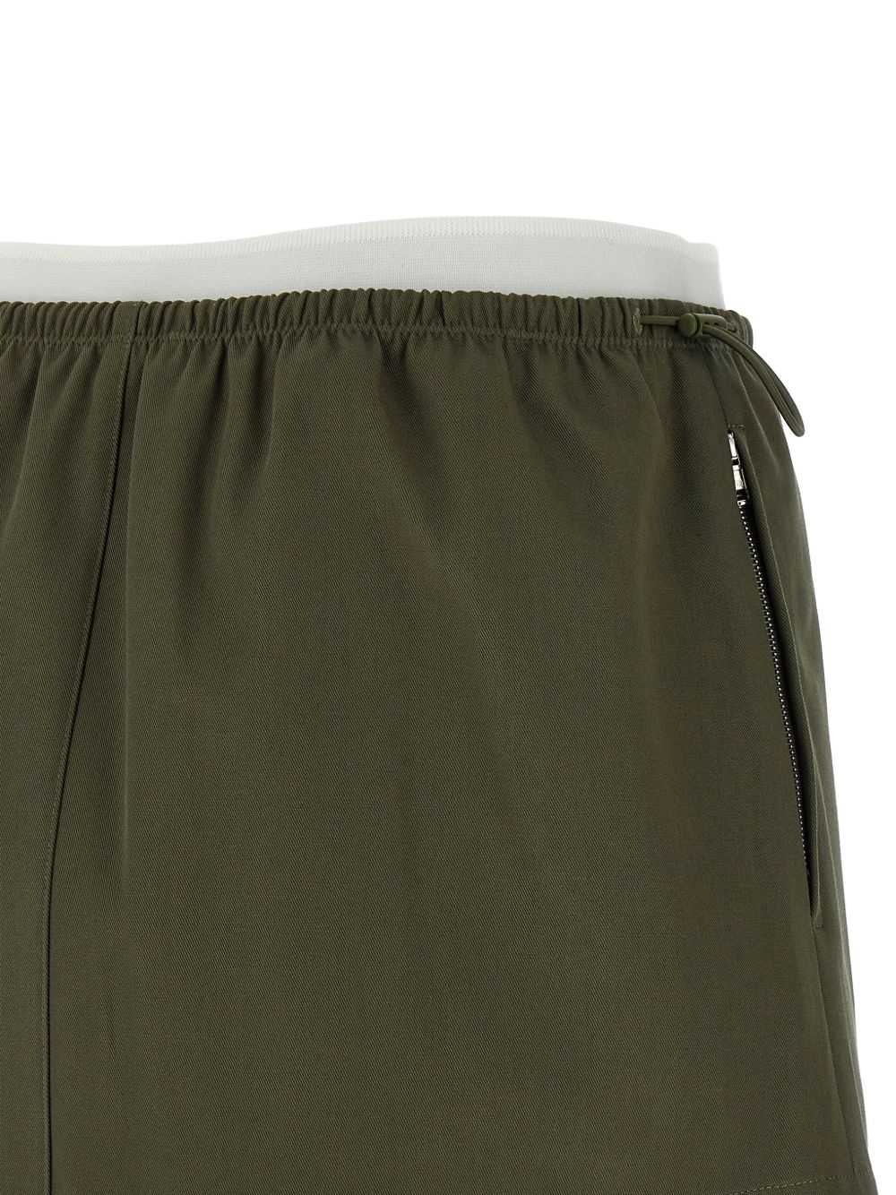 Minigonna con coulisse in vita in verde Alexander wang - donna 