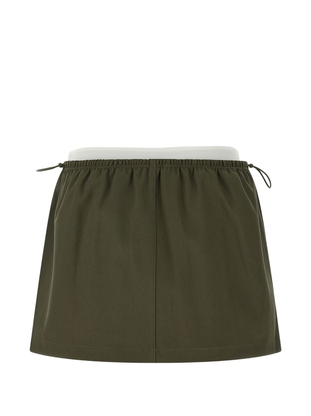 Minigonna con coulisse in vita in verde Alexander wang - donna 