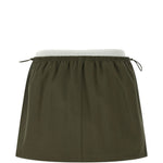 Minigonna con coulisse in vita in verde Alexander wang - donna 