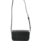 Borsa a tracolla con logo in rilievo in nero Alexander wang  - donna 