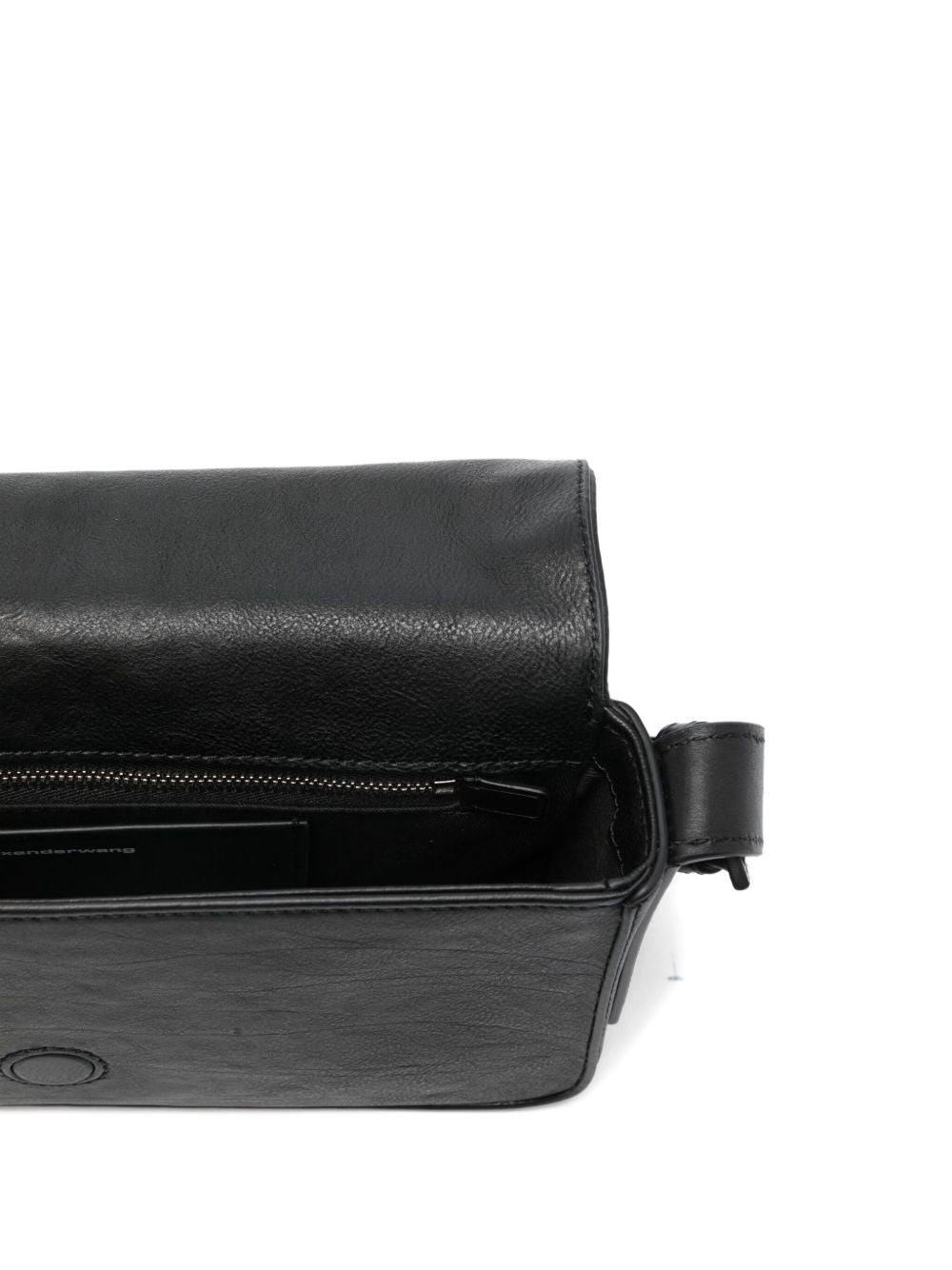 Borsa a tracolla con logo in rilievo in nero Alexander wang  - donna 