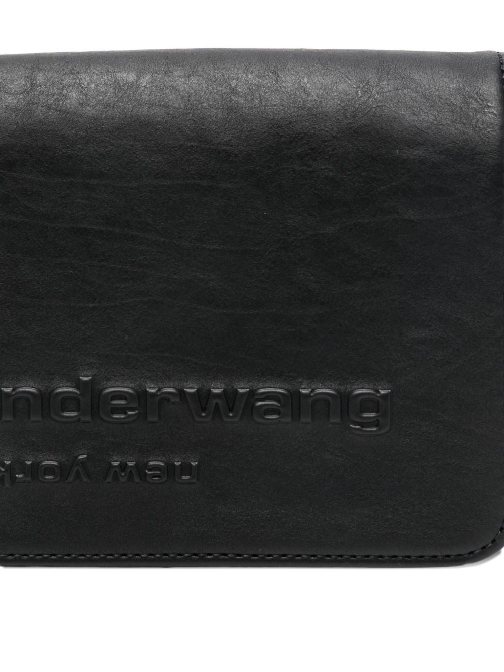 Borsa a tracolla con logo in rilievo in nero Alexander wang  - donna 