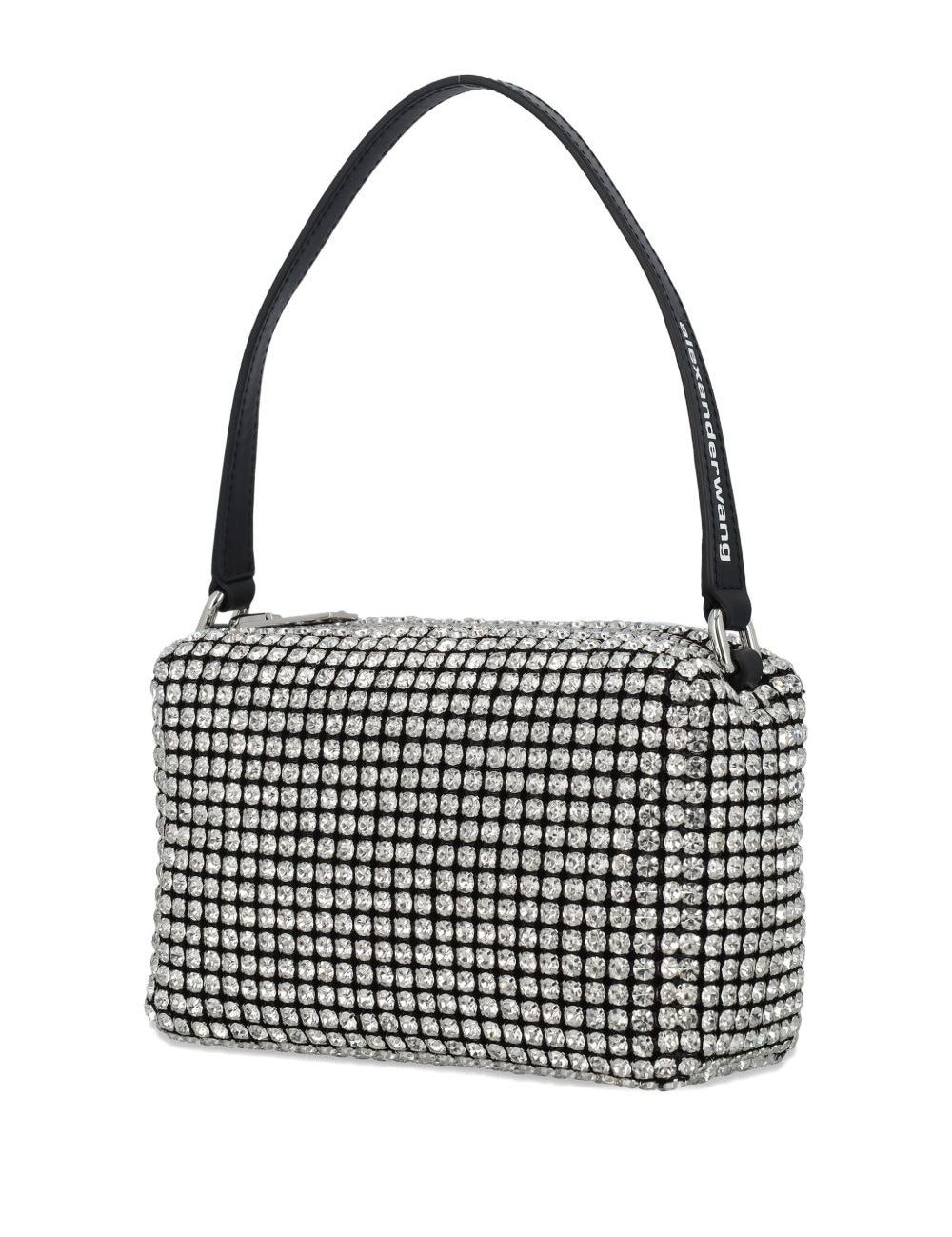 Borsa con cristalli heiress  in argento Alexander wang  - donna 