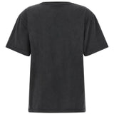T-shirt con logo e strass in nero Alexander wang - donna 