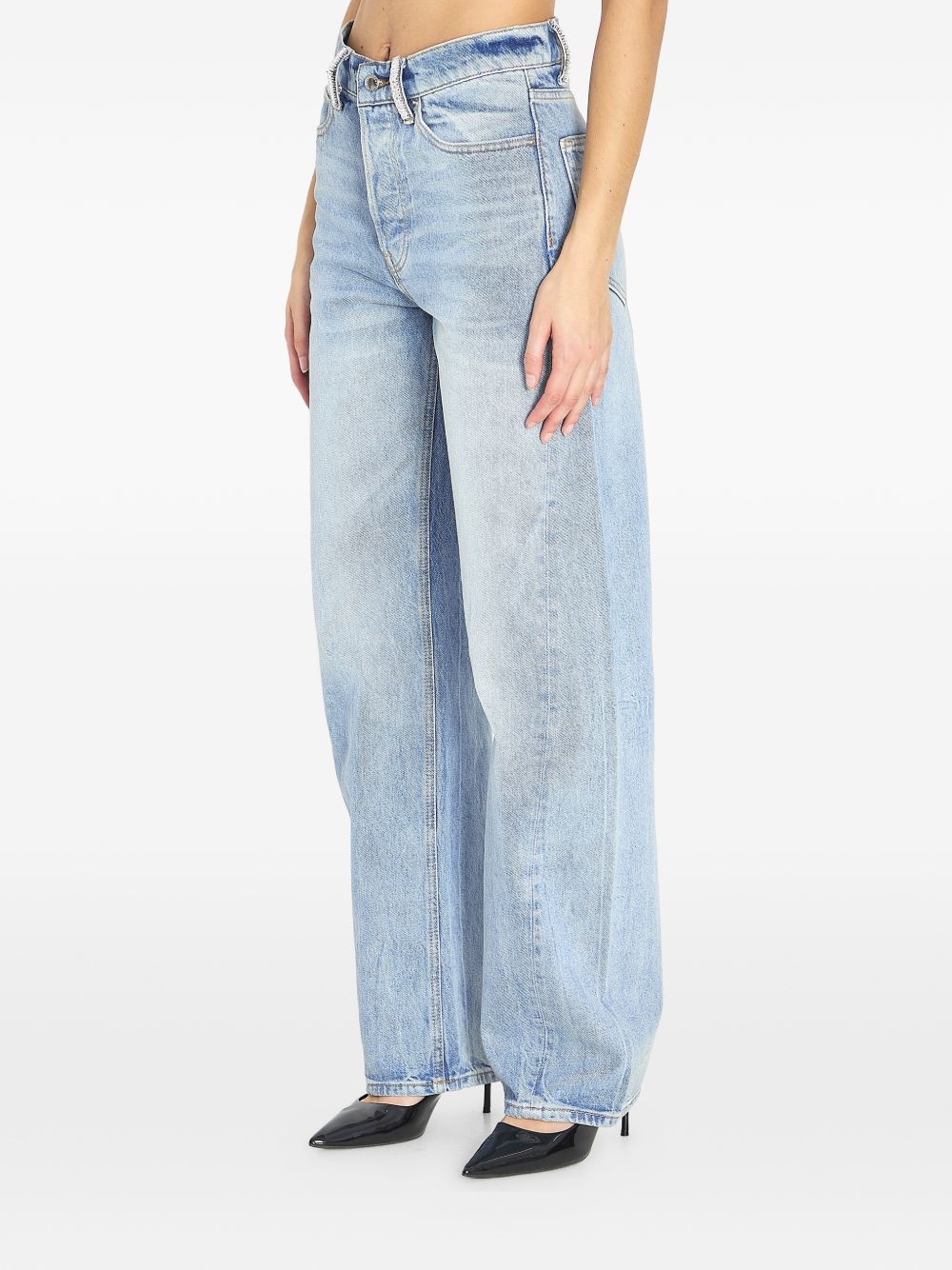 Jeans con strass in blu Alexander wang  - donna 