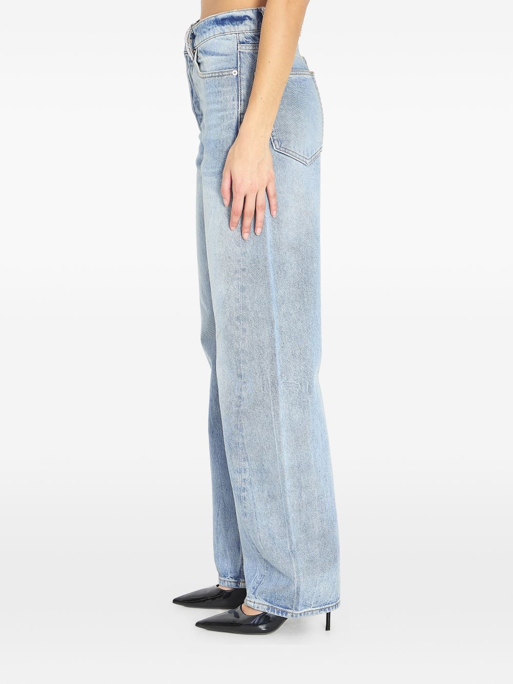 Jeans con strass in blu Alexander wang  - donna 