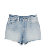 Shorts in denim con cristalli in blu Alexander wang - donna 