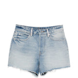 Shorts in denim con cristalli in blu Alexander wang - donna 