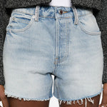 Shorts in denim con cristalli in blu Alexander wang - donna 