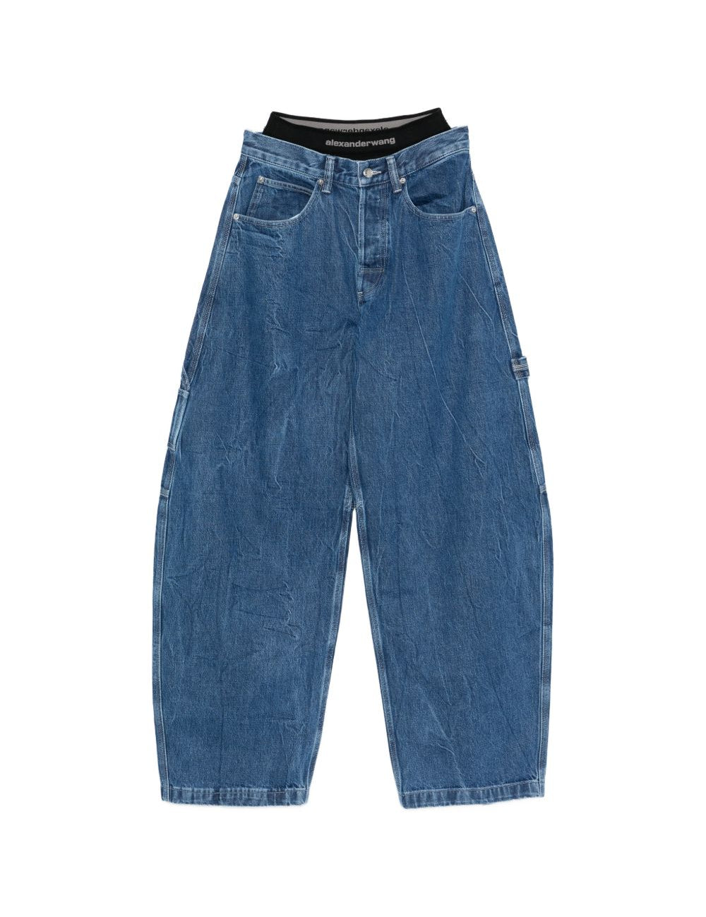 Jeans con elastico ballon fit in blu Alexander wang - donna 