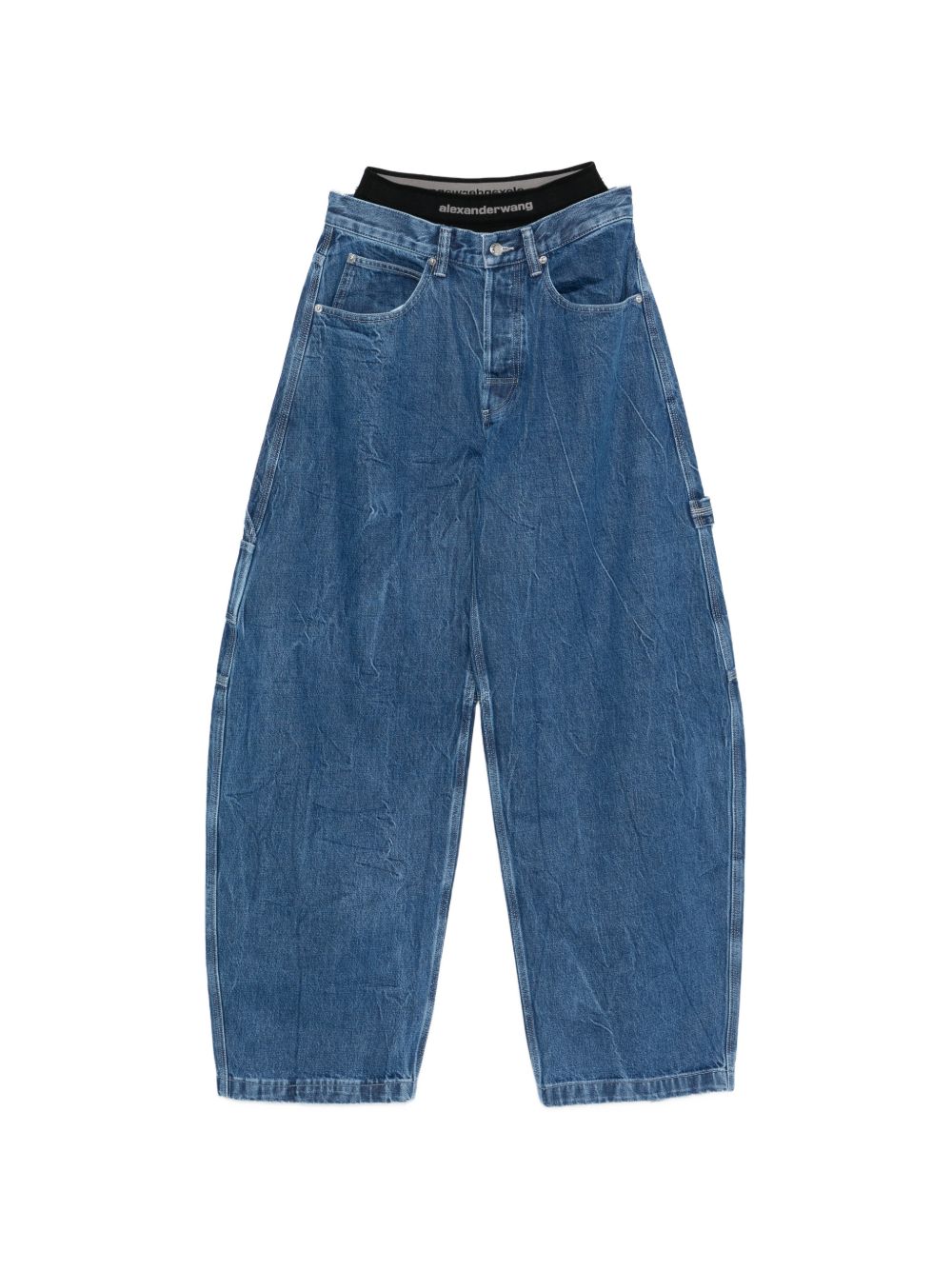 Jeans con elastico ballon fit in blu Alexander wang - donna 