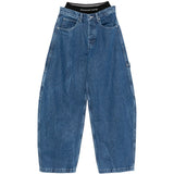 Jeans con elastico ballon fit in blu Alexander wang - donna 