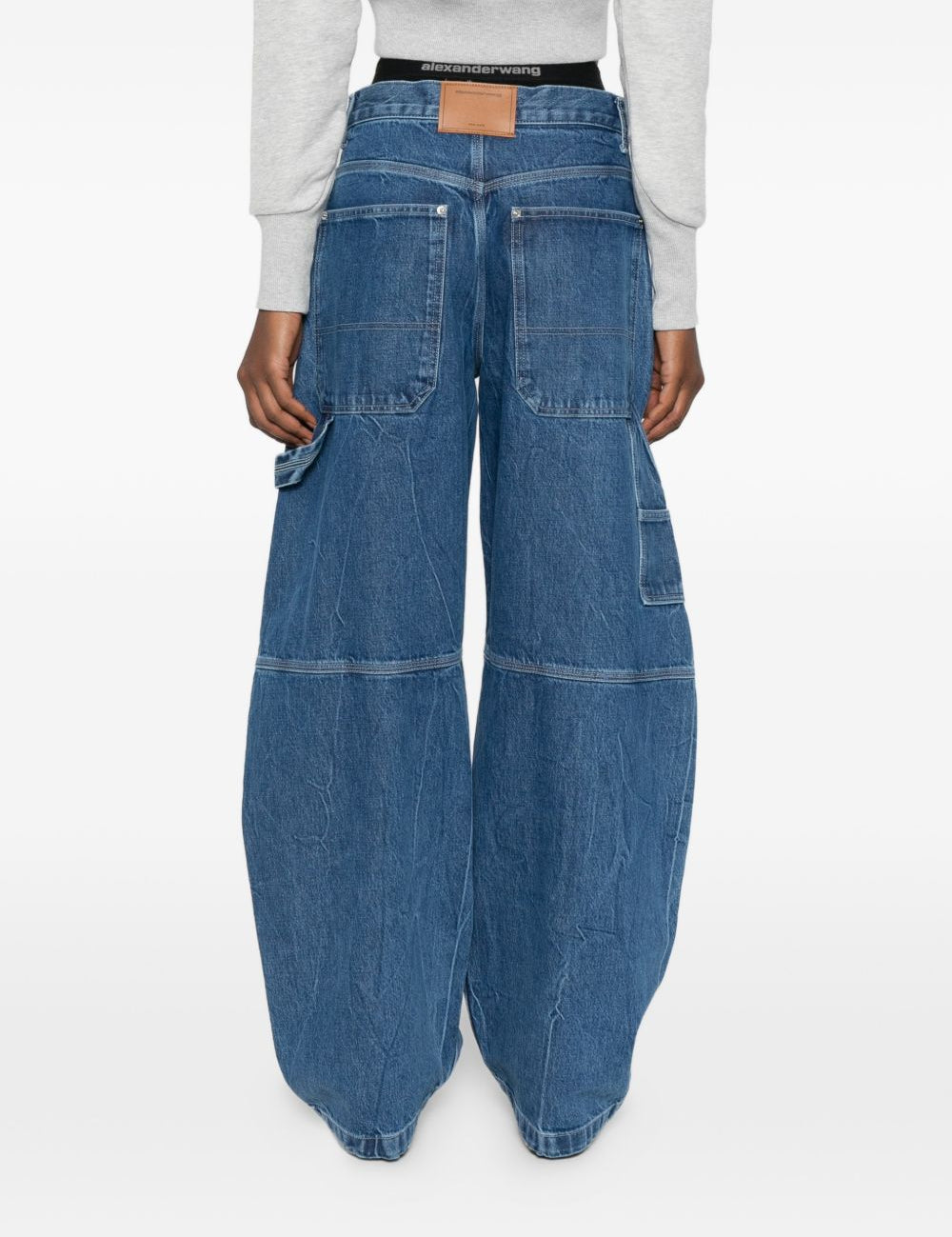 Jeans con elastico ballon fit in blu Alexander wang - donna 
