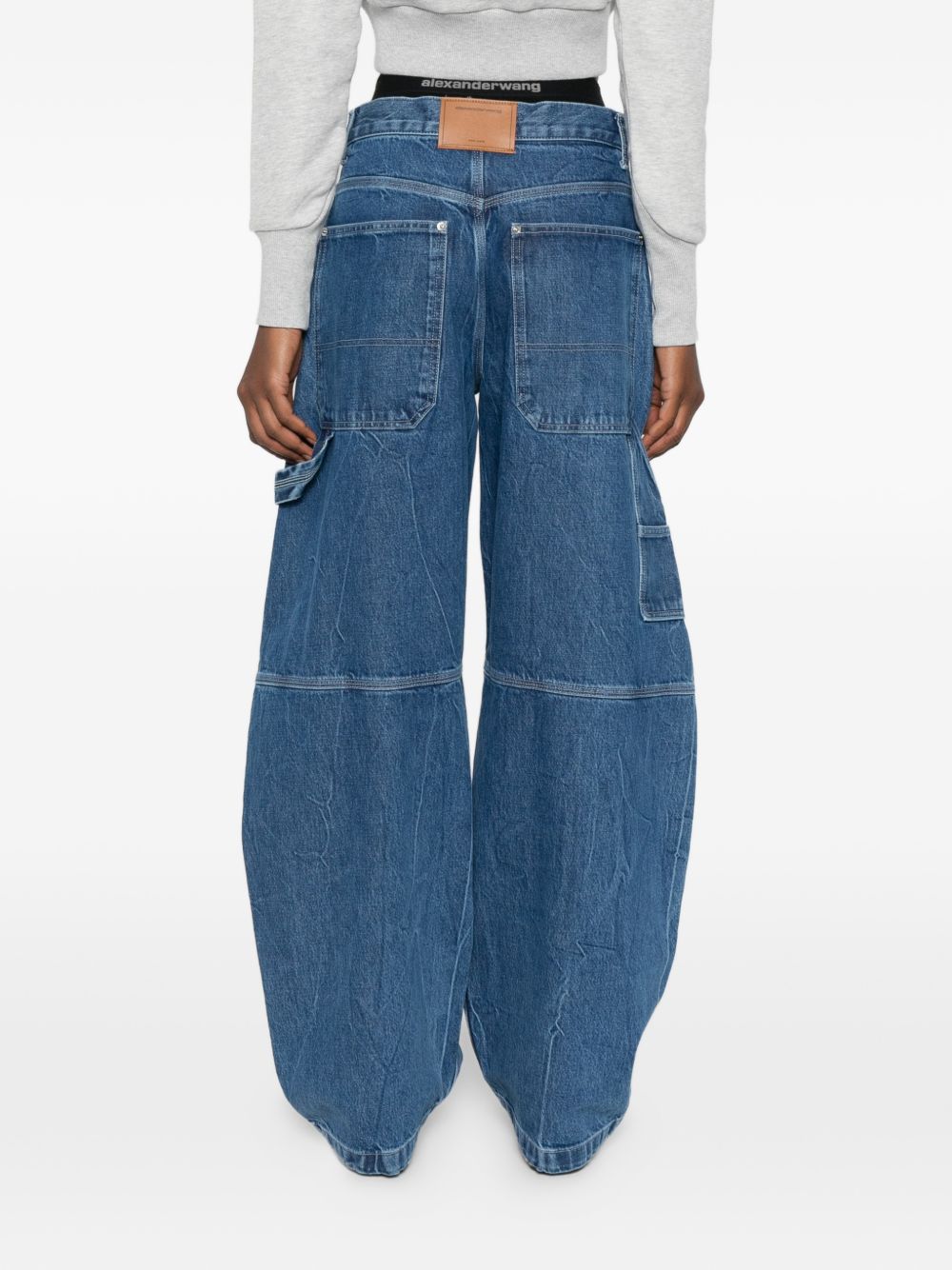 Jeans con elastico ballon fit in blu Alexander wang - donna 