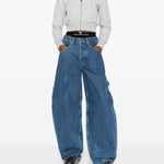 Jeans con elastico ballon fit in blu Alexander wang - donna 