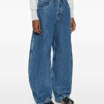 Jeans con elastico ballon fit in blu Alexander wang - donna 