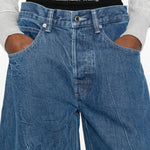 Jeans con elastico ballon fit in blu Alexander wang - donna 