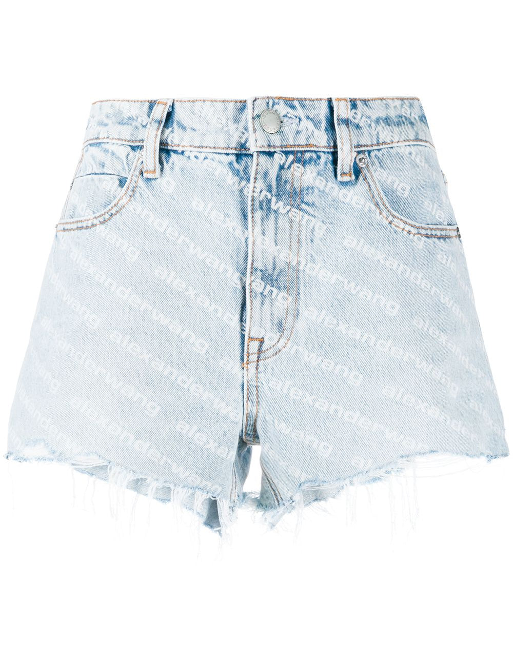 Shorts denim a vita alta Bite in blu Alexander wang  - donna 