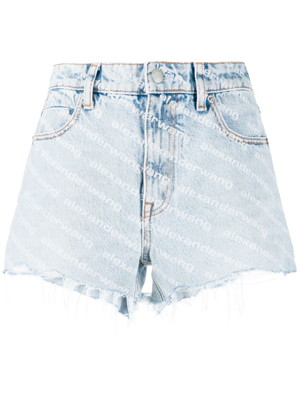 Shorts denim a vita alta Bite in blu Alexander wang  - donna 