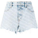 Shorts denim a vita alta Bite in blu Alexander wang  - donna 