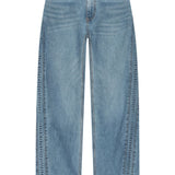 Jeans boyfriend con logo goffrato in blu Alexander wang  - donna 