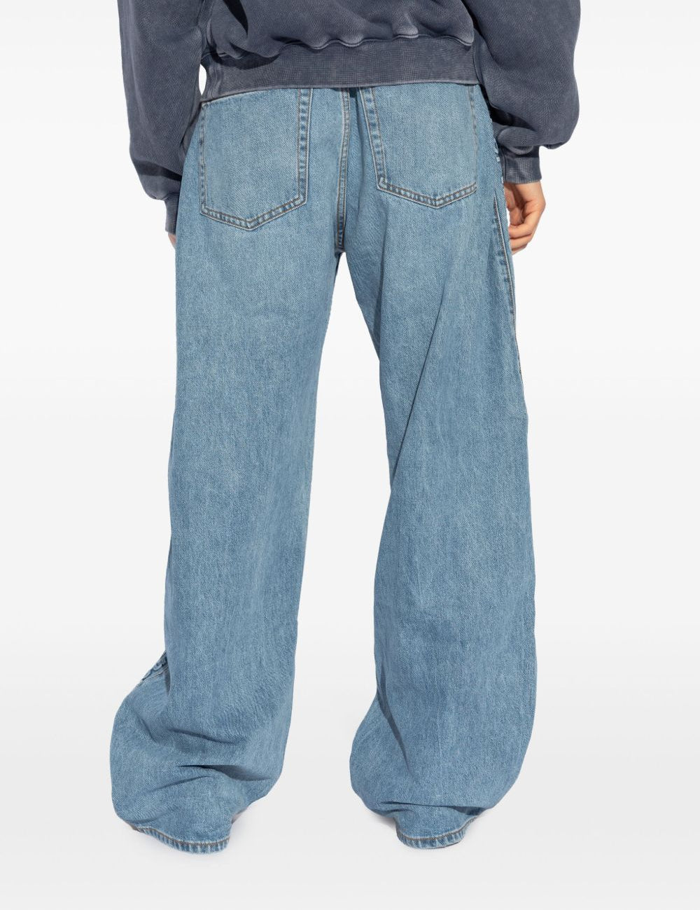 Jeans boyfriend con logo goffrato in blu Alexander wang  - donna 