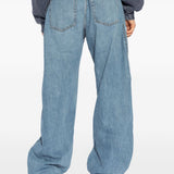 Jeans boyfriend con logo goffrato in blu Alexander wang  - donna 