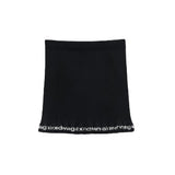 Minigonna a coste con logo  in nero Alexander wang - donna 