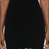 Abito midi a coste con logo  in nero Alexander wang - donna 