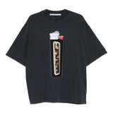 T-shirt con stampa in nero Alexander wang - donna 